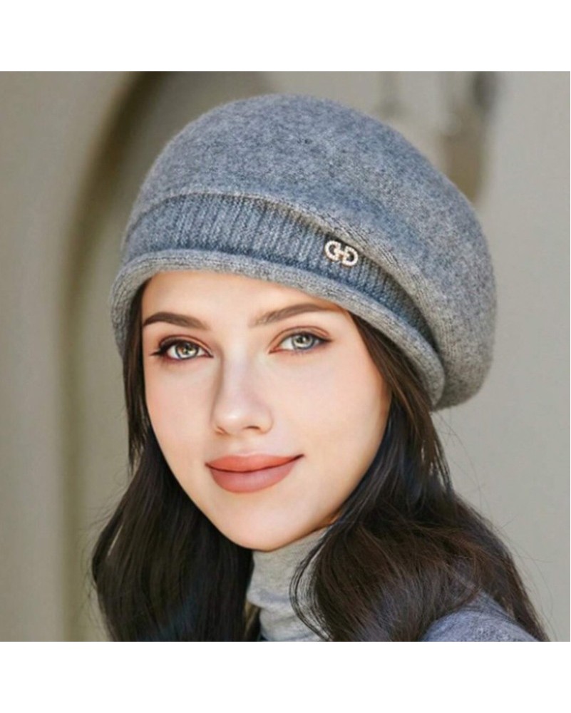 Cappello donna basco in lana morbido