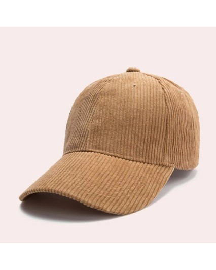 Cappello berretto con visiera  unisex velluto a costine