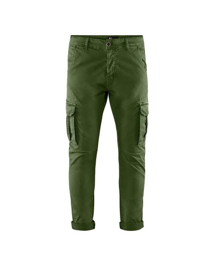 Pantaloni Bomboogie PMGUM TGBT uomo cargo slim fit verde militare