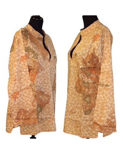 Prima Classe copri costume donna beige casacca mappa  Alviero Martini