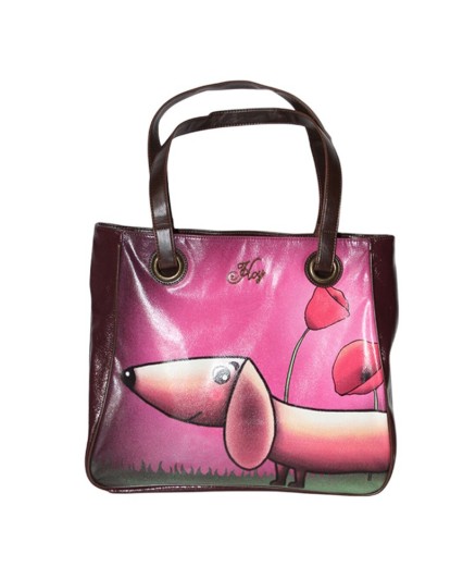 Borsa HOY Collection Chic Clelia grande bag shopper spalla stampa dipinto