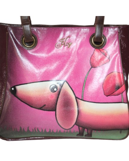 Borsa HOY Collection Chic Clelia grande bag shopper spalla stampa dipinto