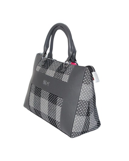 Borsa Hoy Collection Haiti donna tracolla bag Grigio bianco nero