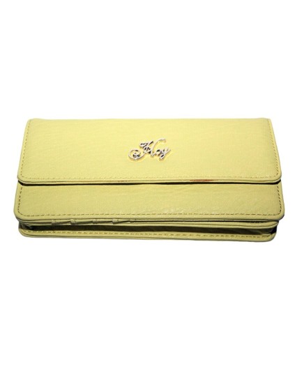Portafoglio donna Hoy Collection portamonete borsellino giallo ecopelle card