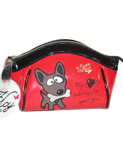 Trousse HOY Collection Beauty Serafina Candy Apple rosso nero porta trucchi
