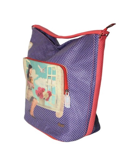 Borsa Mundi accessories bag bolso viola grande donna