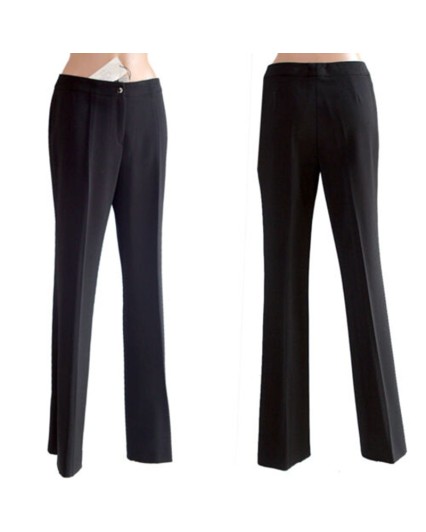 Clips Pantalone donna lana nero elegante