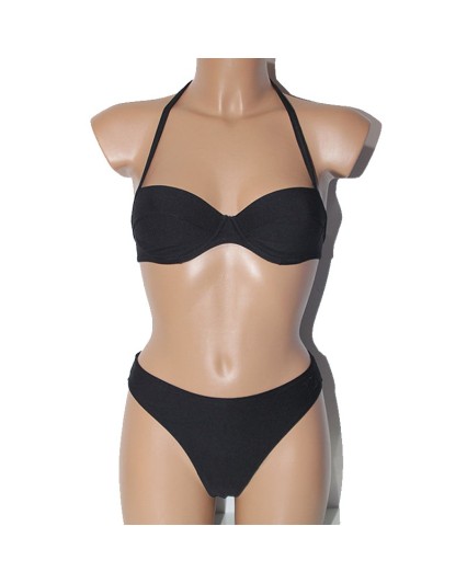 Costume donna bikini 2 pezzi Les Copains nero mare piscina