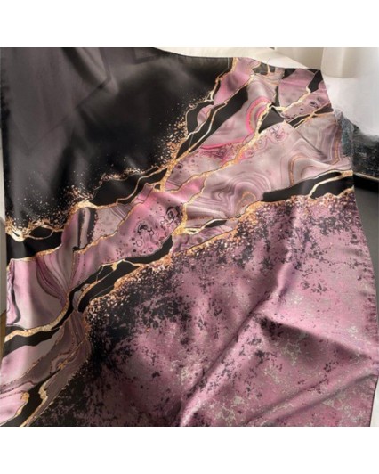 Foulard sciarpa donna viola nero quadrato bandana stola
