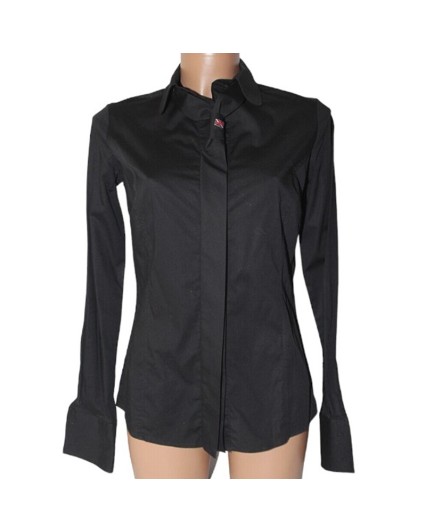 Camicia donna Richmond denim nero manica lunga cotone