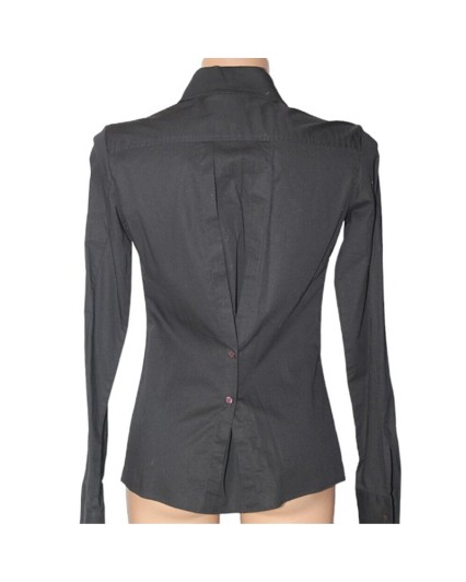 Camicia donna Richmond denim nero manica lunga cotone