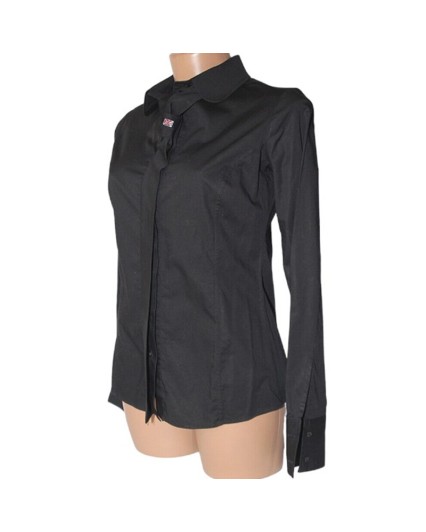 Camicia donna Richmond denim nero manica lunga cotone