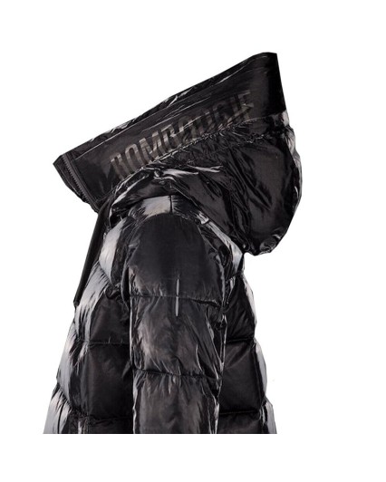 Bomboogie GW6012 donna giacca piumino lucido con cappuccio nero