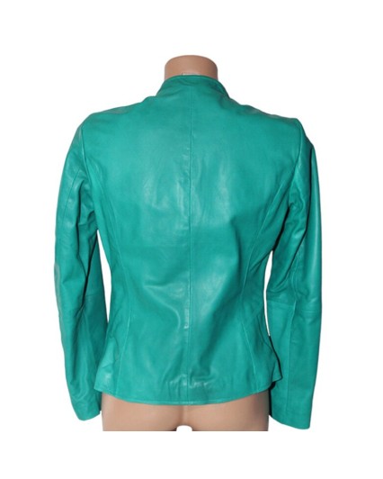 Bomboogie JW SUEB PLBY316 donna giubbino vera pelle giacca verde leggero
