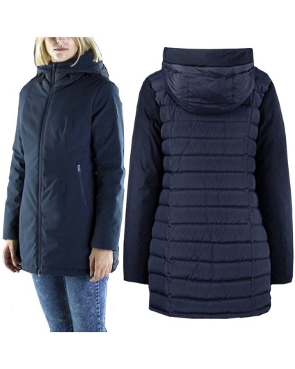 Bomboogie CW5242 TPLAC giacca donna parka piuma blu piumino lungo