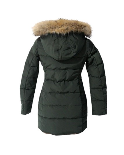 Bomboogie CW432 PTMPC giacca donna Piumino parka cappuccio pelliccia verde militare