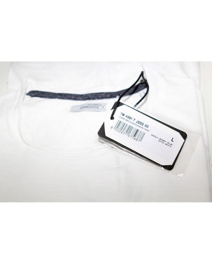 Bomboogie TM 4961 maglia uomo T shirt manica corta bianco cotone