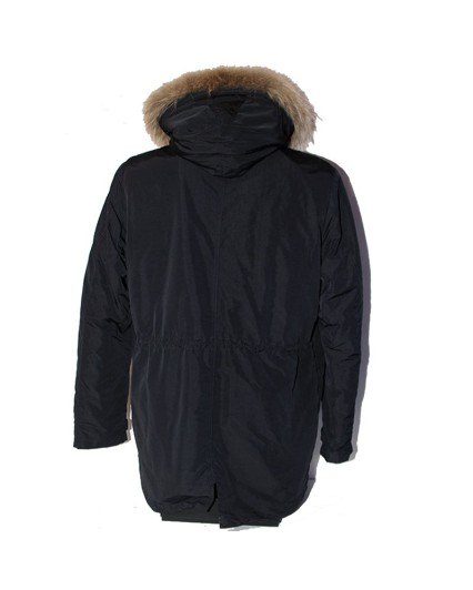 Giacca Bomboogie CM3718 Giaccone Parka blu uomo vera pelliccia racoon