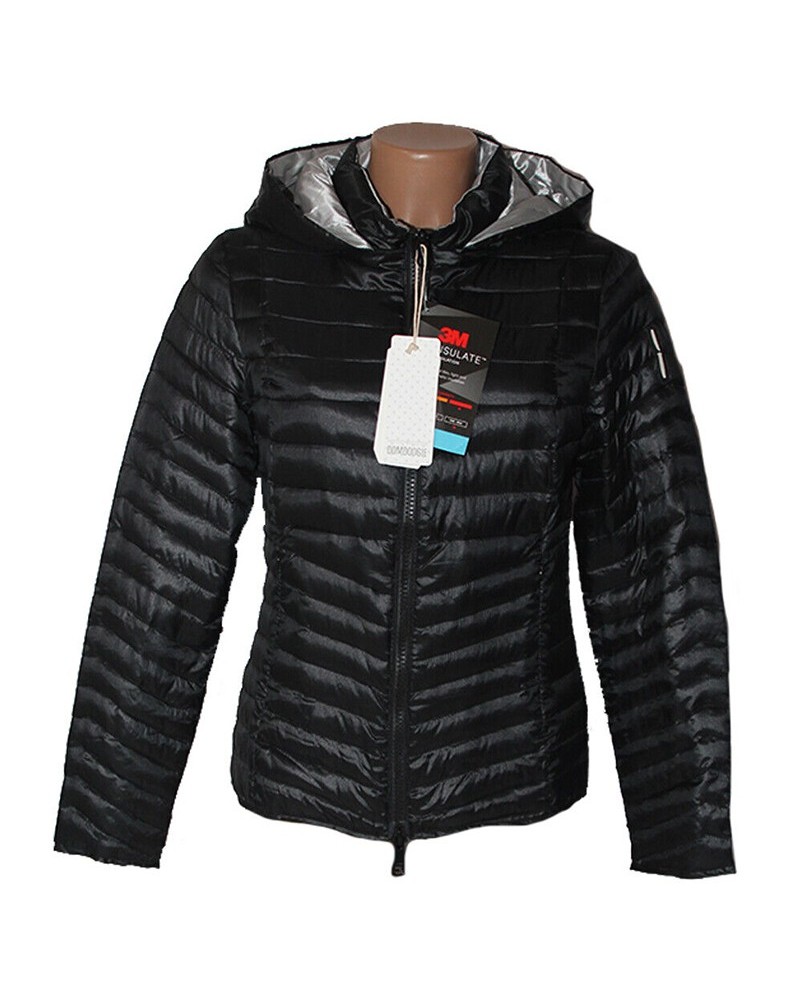 Giacca Bomboogie JW873D piumino donna reversibile nero grigio