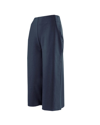 Pantaloni Bomboogie PW6960 TFLCU donna Cropped in Felpa Leggera blu cotone