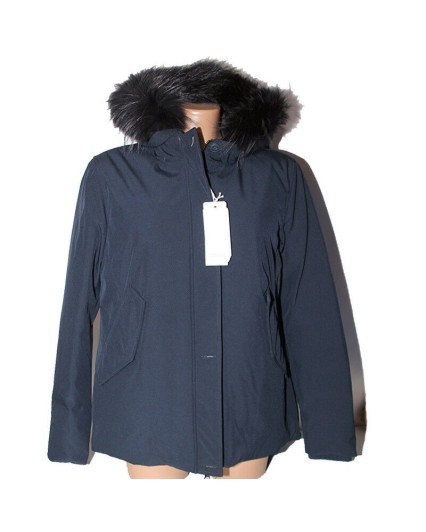 Parka Bomboogie GW4523 donna blu vera piuma cappotto