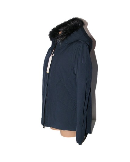 Parka Bomboogie GW4523 donna blu vera piuma cappotto