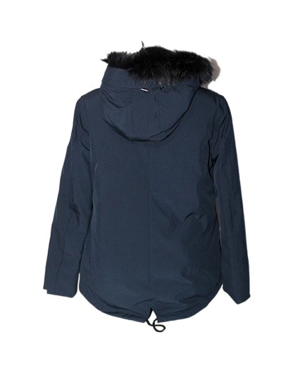 Parka Bomboogie GW4523 donna blu vera piuma cappotto