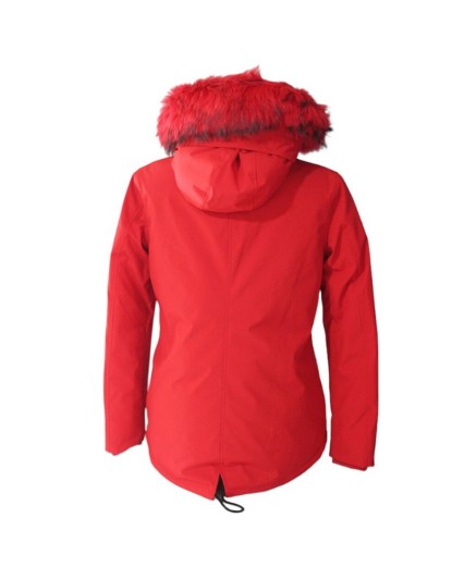 Parka Bomboogie GW4523TAC5 donna giacca piuma rosso pelliccia giaccone cappuccio