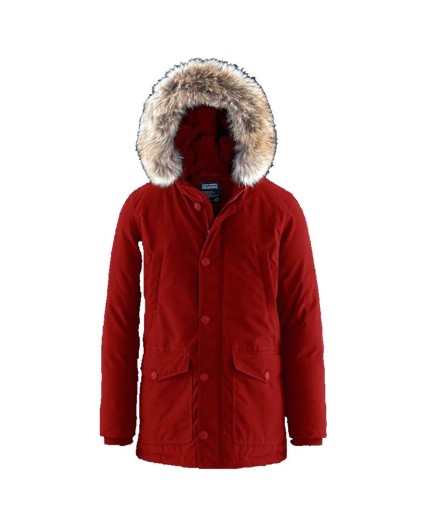 Parka Bomboogie CM458PTODB uomo giacca piuma rosso giaccone pelliccia cappuccio