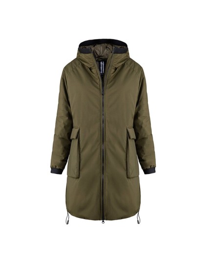 Parka Bomboogie CW7024 Giaccone donna verde oliva cappuccio giacca