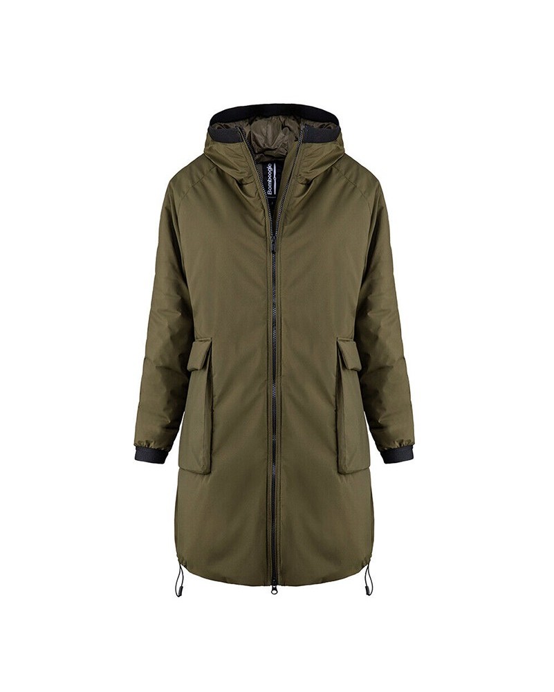 Parka Bomboogie CW7024 Giaccone donna verde oliva cappuccio giacca