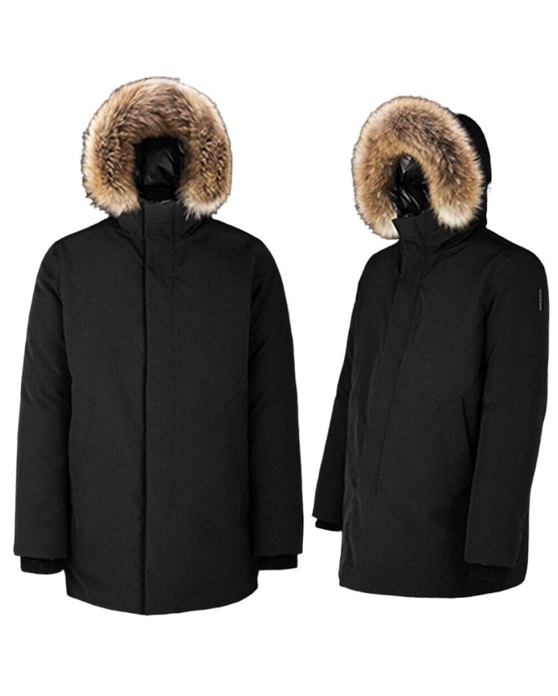 Parka Bomboogie CM083P Uomo nero giacca giaccone piuma cappuccio pelliccia black