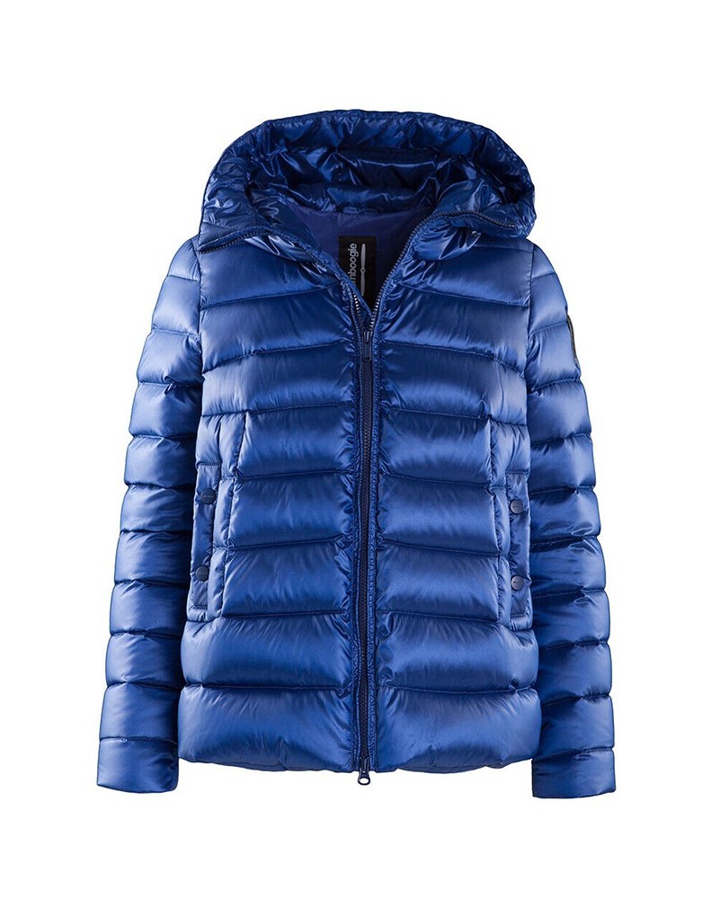 Piumino Bomboogie GW6037 TCSI donna Atlanta Down Jacket blue giacca cappuccio