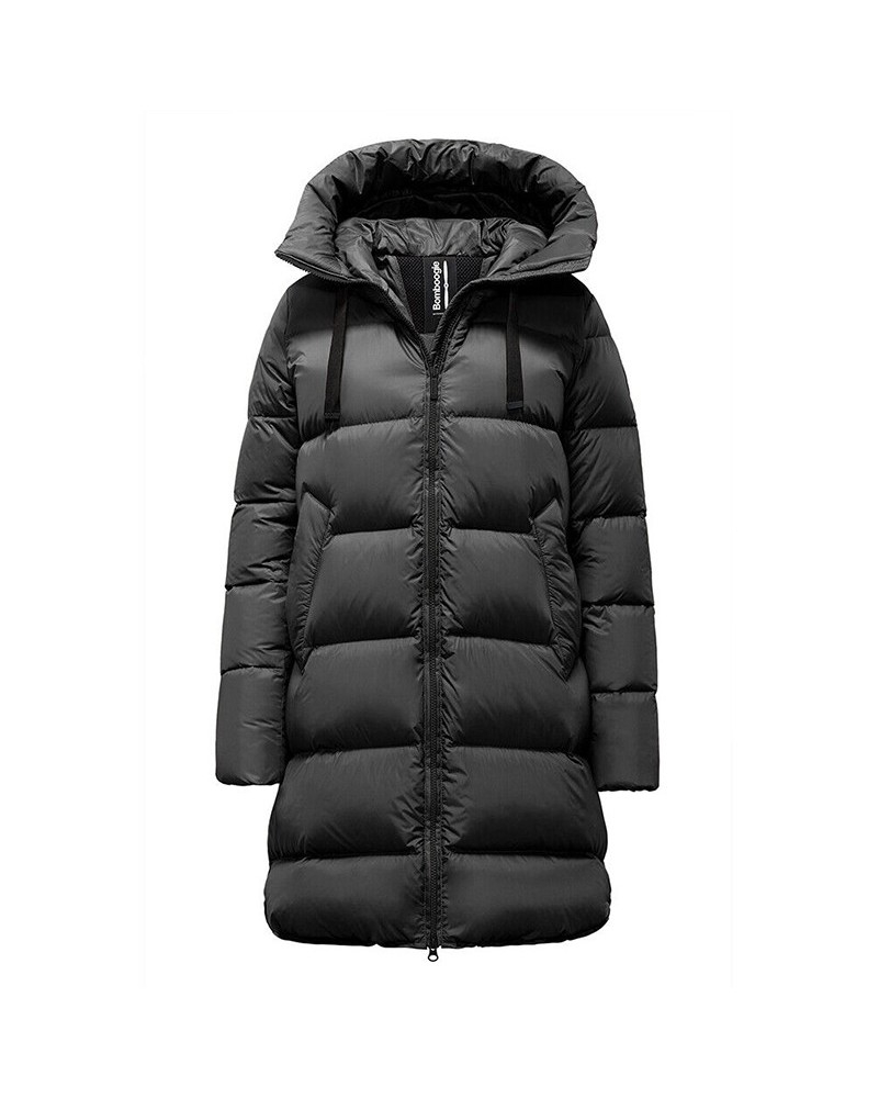 Piumino Bomboogie CW6630 donna Geneva Long Down Jacket nero giacca imbottita