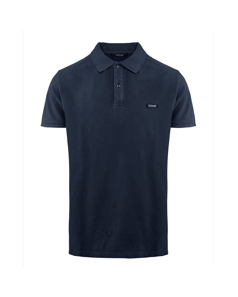 Polo Bomboogie TM7489 T-shirt uomo maglia blu cotone piquet manica corta