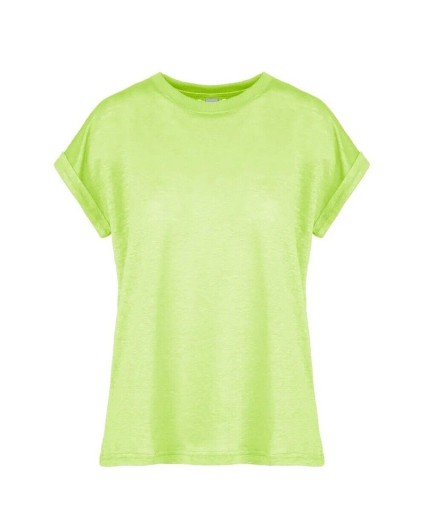 T-Shirt Bomboogie TW7352 donna girocollo a manica corta risvoltata