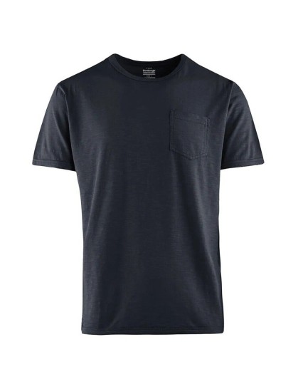 T-shirt Bomboogie TM7408 uomo girocollo con taschino maglia blu