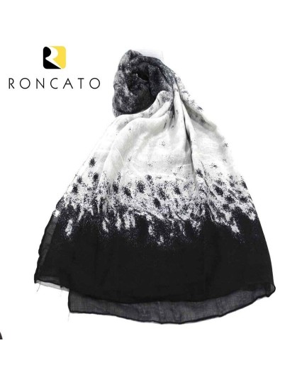 Sciarpa Roncato 46-94-29 pashmina donna nero viscosa e lana