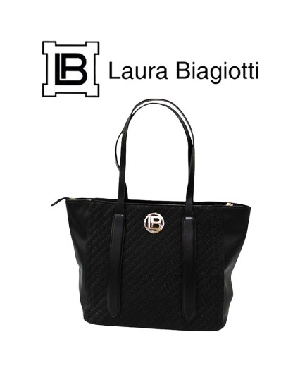 Borsa Laura Biagiotti Rosette 253-1 shopper donna nero bags