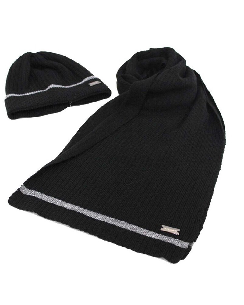 Set Sciarpa e Cappello Laura Biagiotti 23038 uomo nero berretto