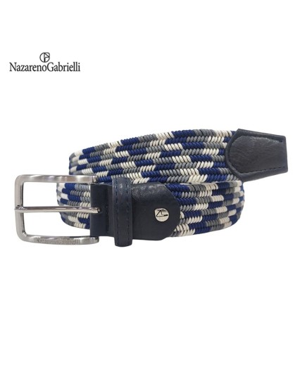 Cintura Nazareno Gabrielli 689-35 uomo elasticizzata bicolore