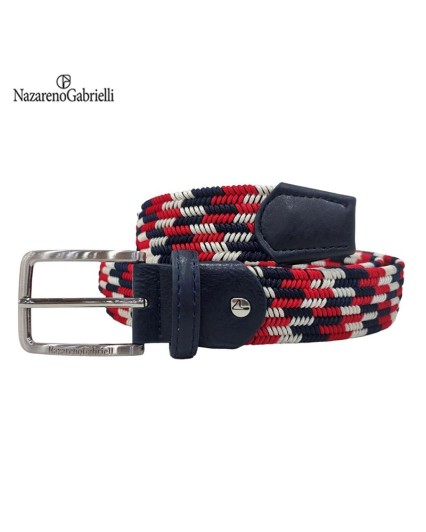 Cintura Nazareno Gabrielli 689-35 uomo elasticizzata bicolore