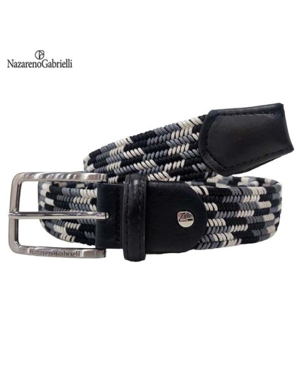 Cintura Nazareno Gabrielli 689-35 uomo elasticizzata bicolore