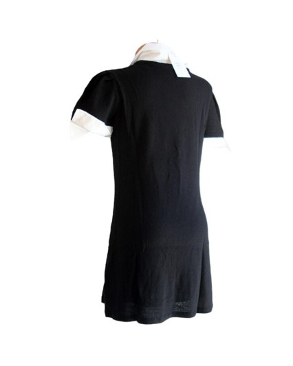 Maglia Siviglia vestito nero con collo effetto camicia donna