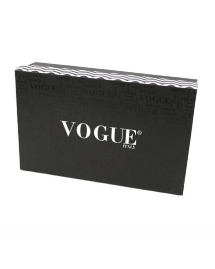 Sciarpa Vogue 10215 donna animalier maculato grigio nero in box