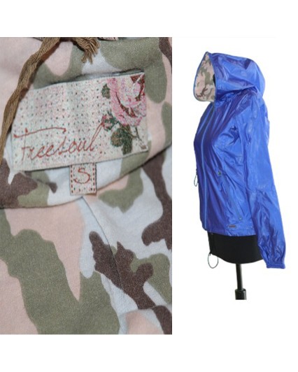 Giacca Freesoul giubbino donna blu azzurro militare originale