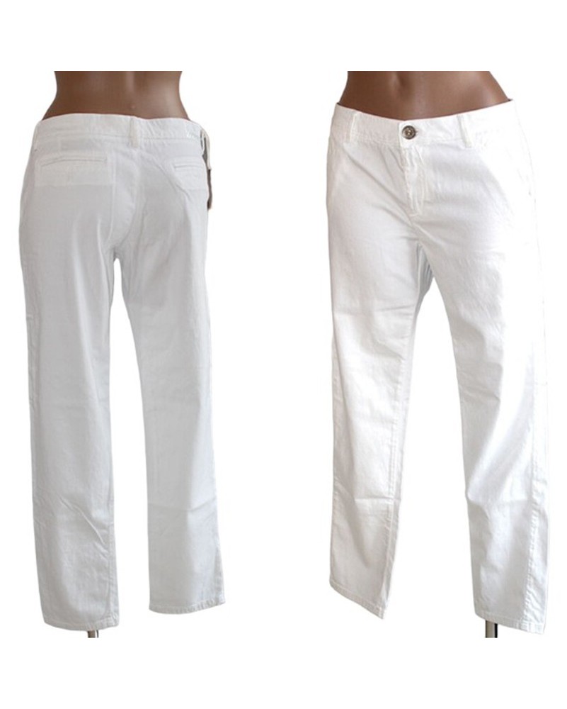 Pantalone Freesoul bianco cotone donna