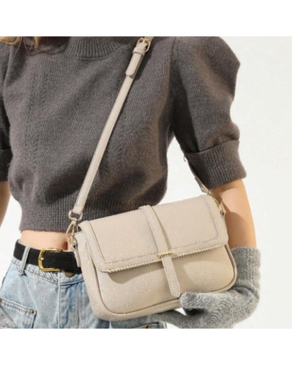 Borsa donna tracolla in ecopelle  crossbody beige