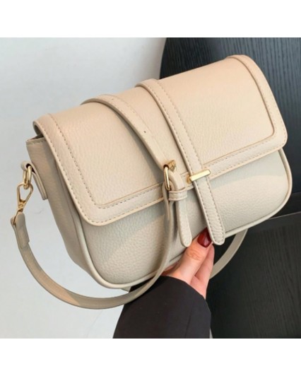 Borsa donna tracolla in ecopelle  crossbody beige